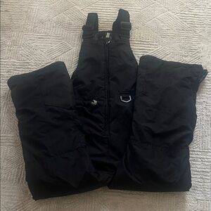 Youth Kid’s Winter Black Snow Bib Overalls